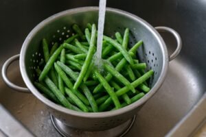 Comment décongeler des haricots verts crus