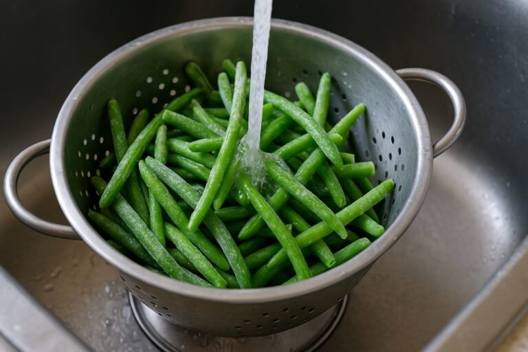 Comment décongeler des haricots verts crus
