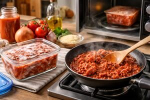Comment décongeler de la sauce bolognaise
