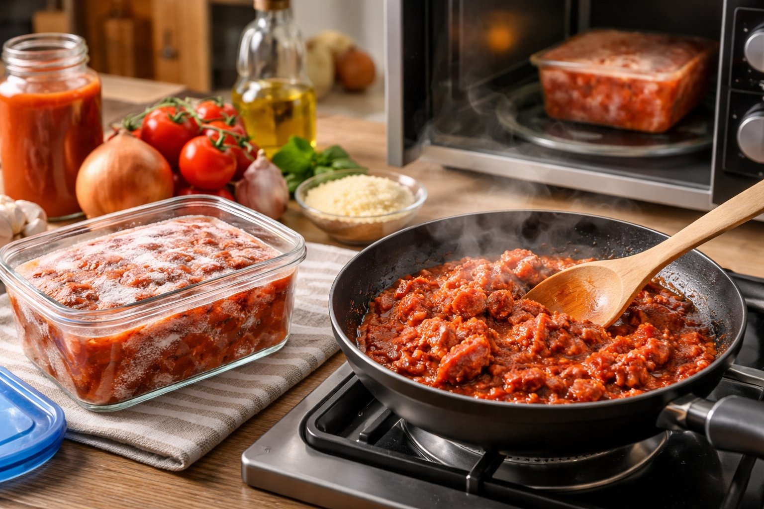 Comment décongeler de la sauce bolognaise