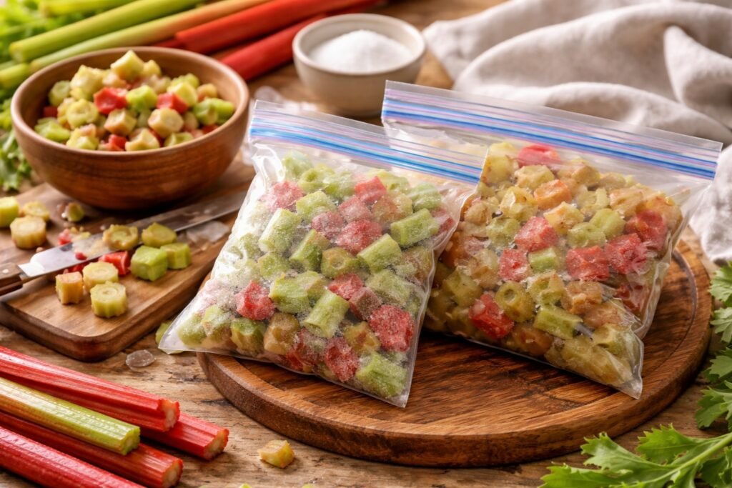 Peut on congeler de la rhubarbe fraîche crue ou cuite