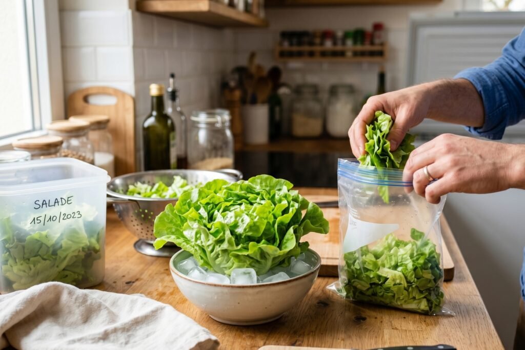Peut on congeler de la salade verte