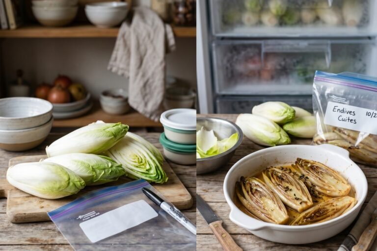 Peut-on congeler des endives crues et cuites