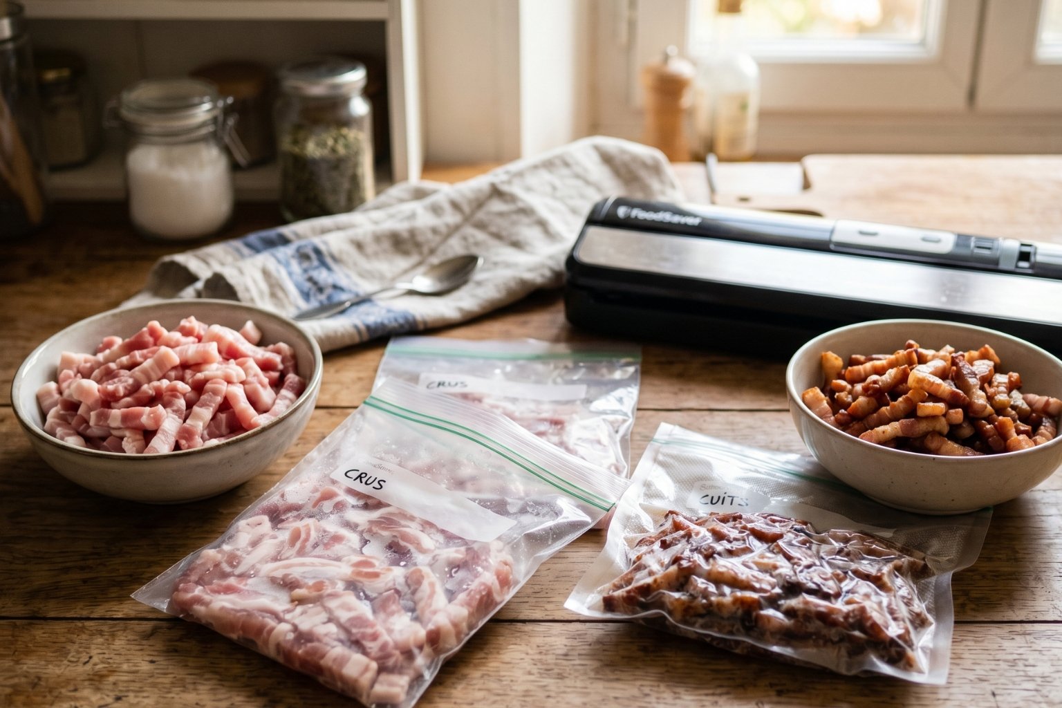 Peut on congeler des lardons crus et cuits