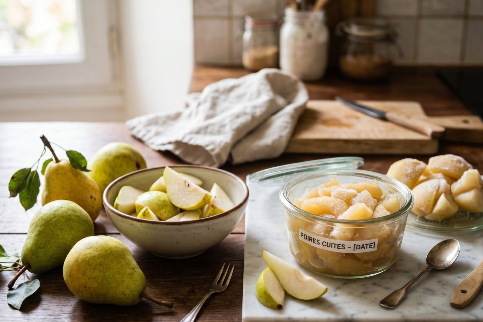 Peut-on congeler des poires crues et cuites