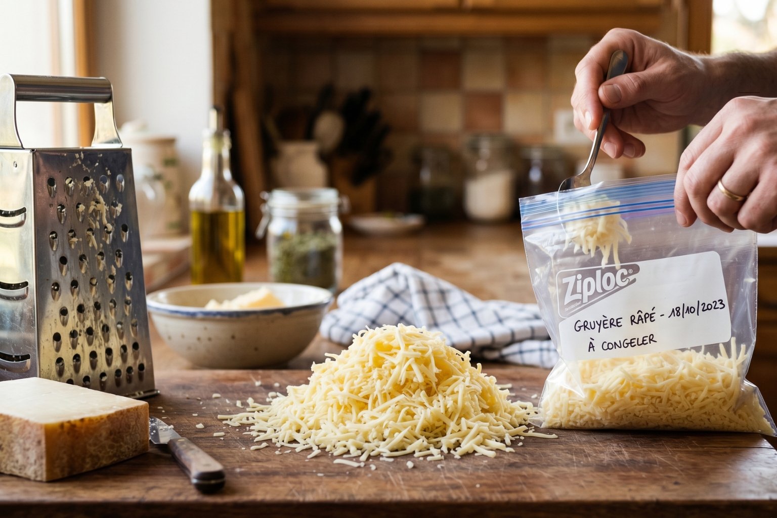 Peut-on congeler du gruyère râpé