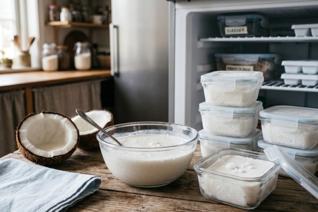 Peut-on congeler du lait de coco